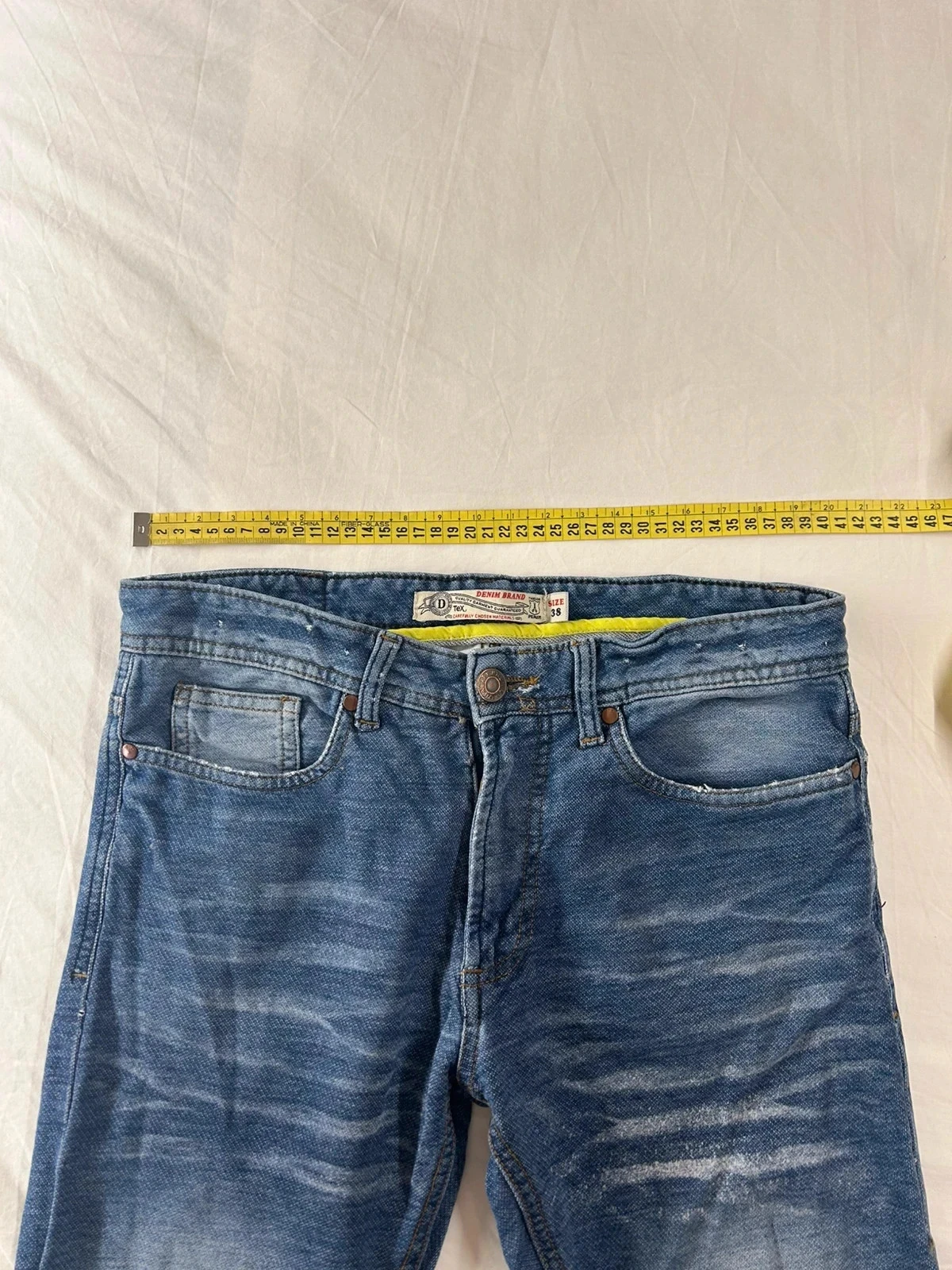 Blauwe hoge taille jeans tex – photo 5